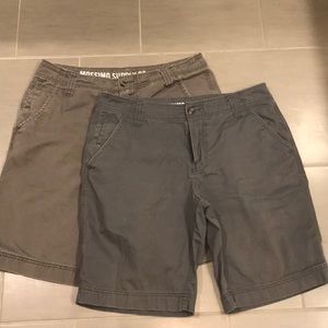 Two gray shorts